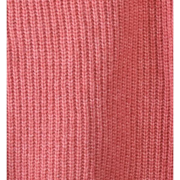 Talbots Plus-size 2X Wool-Blend Tunic Sweater Coral Shawl Collar Chunky Shaker - Picture 4 of 6